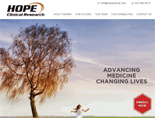 Tablet Screenshot of hopeclinical.com